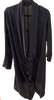 Ann Demeulemeester BELGIUM Black Belted Avant Garde Cowl Neck Button Dress