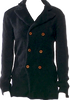 Comme des Garçons Japan. Black Double-Breasted Cardigan Jacket