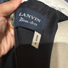 Lanvin PARIS. Black Sheath Dress with White Tie Scarf