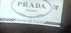 Prada ITALY.  Black Midi Dress with Leather Detail