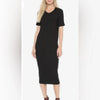 Acne Studios Stockholm. Black Cap Sleeve Jersey Dress