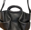 Marni ITALY. Black Lambskin Leather Shoulder Bag / Hand Bag / Crossbody Bag