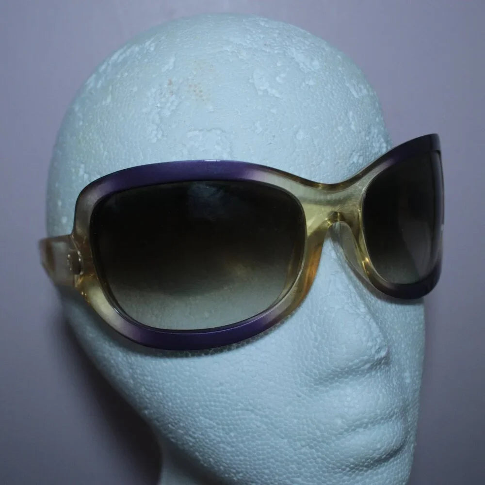 Spy Optic. MADE IN ITALY. Bianca Clear/Purple Gradient Acetate Oversized Sunglasses