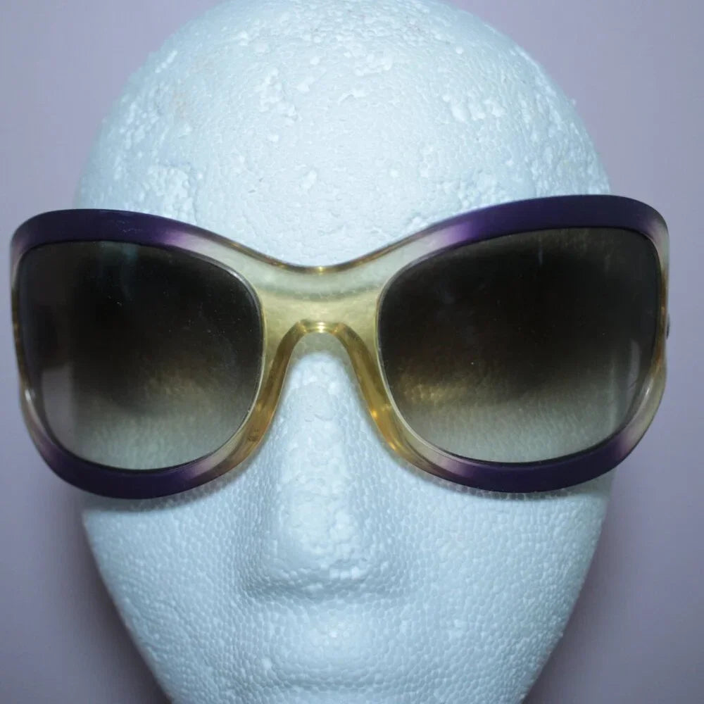 Spy Optic. MADE IN ITALY. Bianca Clear/Purple Gradient Acetate Oversized Sunglasses