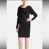 Lanvin Paris. 2014 Collection Black Wool Long Sleeve Dress