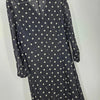 Ann Demeulemeester Belgium. Black Diamond Print Semi-Sheer Shirt Dress