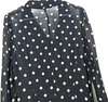 Ann Demeulemeester Belgium. Black Diamond Print Semi-Sheer Shirt Dress