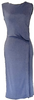Alberta Ferretti ITALY. Blue Stretch Dress with Striped Detail