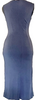 Alberta Ferretti ITALY. Blue Stretch Dress with Striped Detail