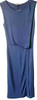 Alberta Ferretti ITALY. Blue Stretch Dress with Striped Detail