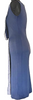 Alberta Ferretti ITALY. Blue Stretch Dress with Striped Detail