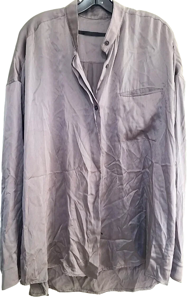 Haider Ackermann Belgium. (Tom Ford Designer) Gray Silk Long Tunic/Shirt