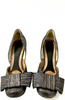 Marni Italy. Metallic Silver Block Heels/Bow Details   SZ 37