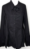 Rundholz GERMANY. Black Cotton Pleated Button Down Shirt Blouse