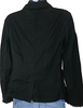 MIU MIU ITALY. Black Cotton/Silk Ruffled Pocket Blazer