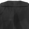 MIU MIU ITALY. Black Cotton/Silk Ruffled Pocket Blazer