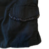 MIU MIU ITALY. Black Cotton/Silk Ruffled Pocket Blazer
