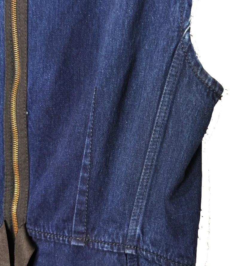 Lanvin PARIS.  Acne Blue Denim Fit Flare Dress Belt