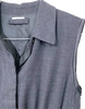 Prada ITALY. Grey Wool Button Down Sleeveless Shirtdress