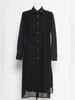 Comme des Garçons/Chrome Hearts Collaboration Black Chiffon Button Dress