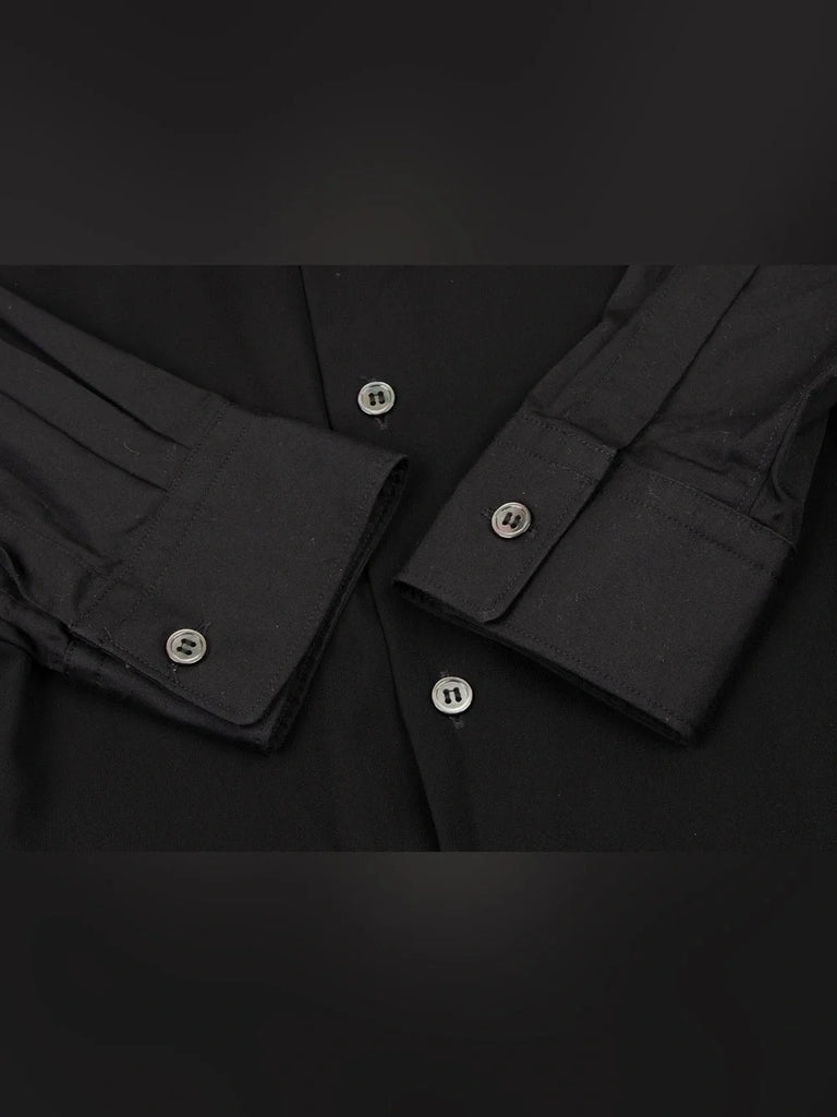 Comme des Garçons/Chrome Hearts Collaboration Black Chiffon Button Dress