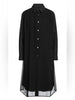 Comme des Garçons/Chrome Hearts Collaboration Black Chiffon Button Dress