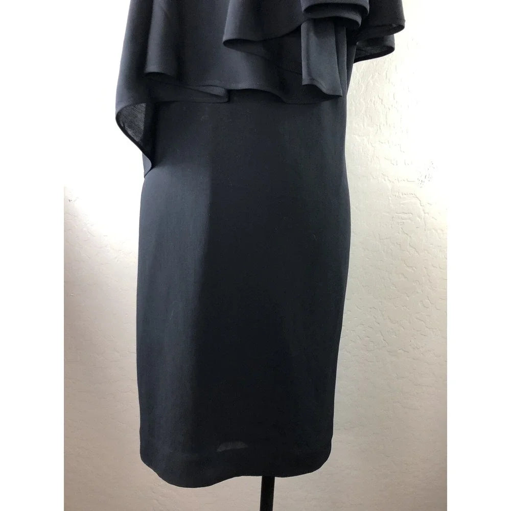 ACNE STUDIOS STOCKHOLM. Black Flutter Spaghetti Strap Little Black Dress‎