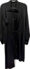 Ann Demeulemeester BELGIUM. Black Button-Down Waist Tie Long Shirt Dress