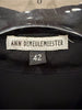 Ann Demeulemeester BELGIUM. Black Button-Down Waist Tie Long Shirt Dress