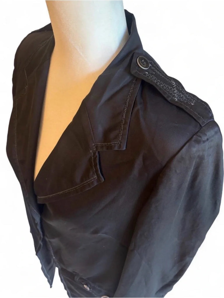 Marithe + Francois Girbaud PARIS. Black Single-Button Blazer