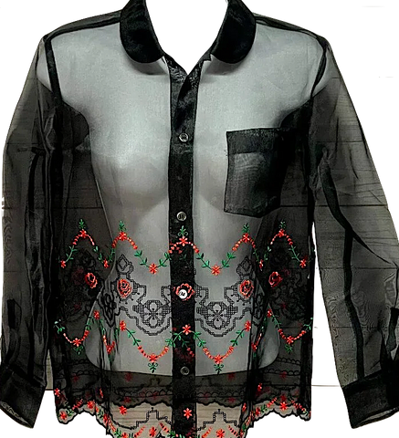 Maison Margiela PARIS.2021 COLLECTION JOHN GALLIANO. Intentionally Distressed/Deconstructed wool blend Cardigan