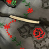 Comme des Garcons JAPAN. Black Semi-Sheer Floral Embroidered Blouse