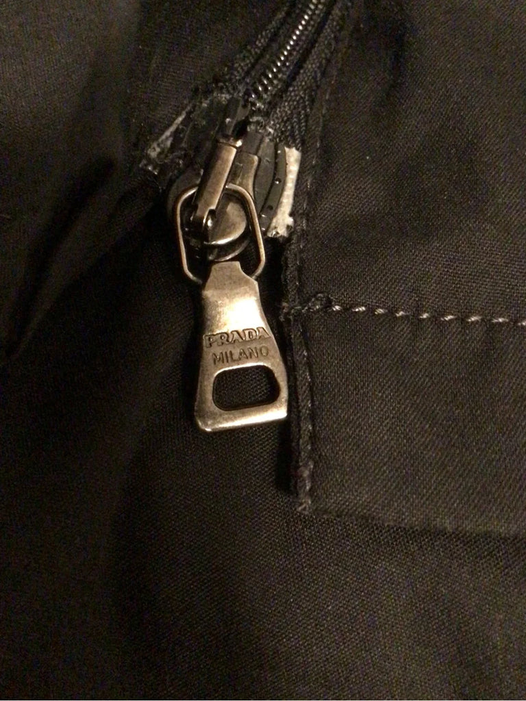 PRADA ITALY. PRADA SPORT. Black Lightweight Zipper Front Closure Long Sleeve Jacket/Blouse