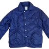 R45 45RPM JAPAN.  Navy Quilted Jacket Snap Closure Patch Pockets Padded Coat