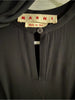Marni ITALY. Black Long-Sleeve Tie-Neck Dress