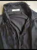 Prada ITALY. Black Button down Shirt with Beaded Collar & Cuff Embellishments