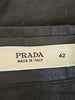 Prada ITALY. Black Button down Shirt with Beaded Collar & Cuff Embellishments
