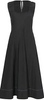 Proenza Schouler NY. White Label U Neck BLACK Sleeveless Flare Midi Dress