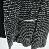 Max Mara ITALY. Black/Grey/White Tweed Open Blazer Jacket