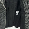 Max Mara ITALY. Black/Grey/White Tweed Open Blazer Jacket