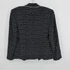 Max Mara ITALY. Black/Grey/White Tweed Open Blazer Jacket