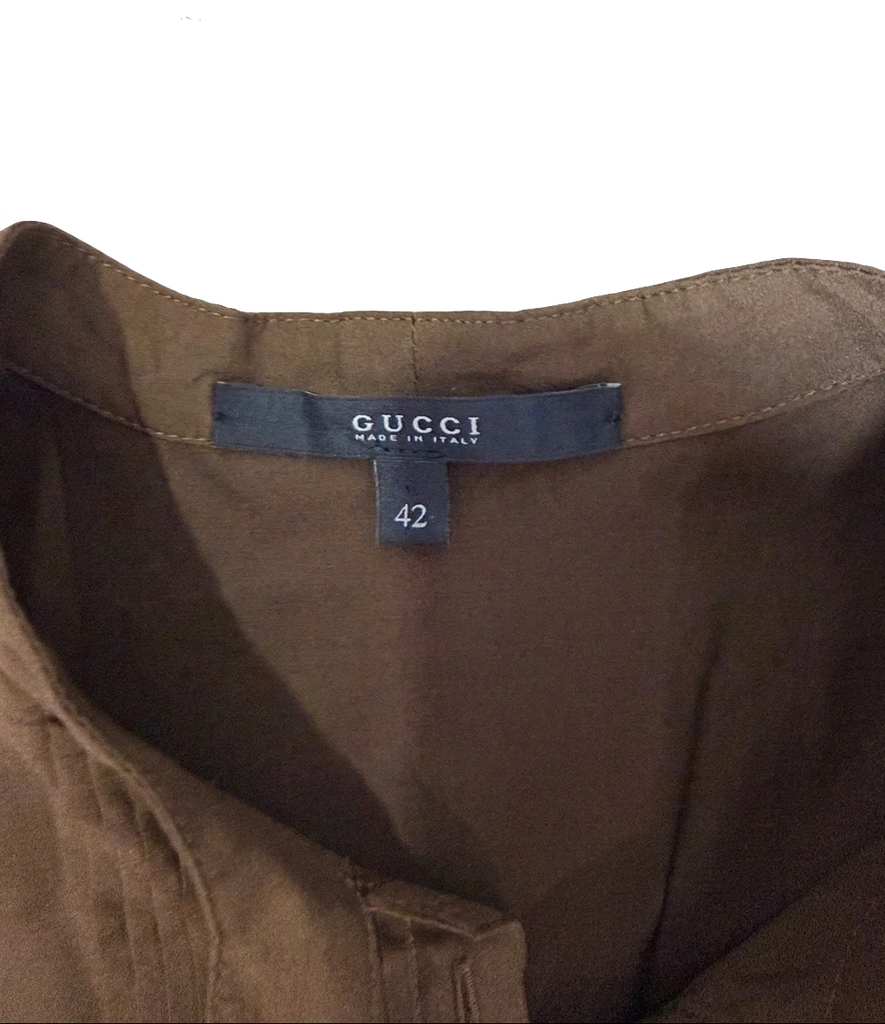 Gucci ITALY. Vintage Tie Brown Dress