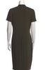 Max Mara Italy.Olive Green knit jersey Dress