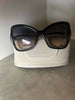 TOM FORD NY. BLACK OVERSIZED BUTTERFLY LENSES W/CASE