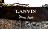 Lanvin PARIS. Gray Frayed Hem Intentional Deconstruction Herringbone A-Line Skirt