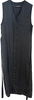 Comme des Garcons Japan. 1992 COLLECTION. Black Cupro/Silk Belted Button Front Midi Dress