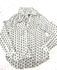 Acne Studios Stockholm. Vintage Polka Dot Chiffon Tie-Neck Button Front Long Sleeve Blouse
