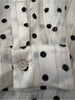 Acne Studios Stockholm. Vintage Polka Dot Chiffon Tie-Neck Button Front Long Sleeve Blouse