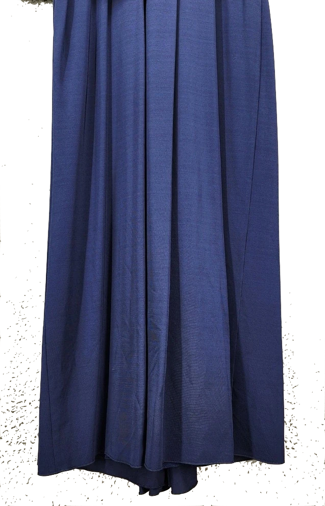 Alberta Ferretti Italy. NEW WITH TAGS. luxury midi dress in a deep navy blue rayon blend