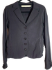 Marithe + Francois Girbaud PARIS. Stretchy Black Button Front Blazer